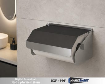 Industrial Paper Towel Holder DXF Files, Garage Kitchen Wall Dispenser (Digital Download)