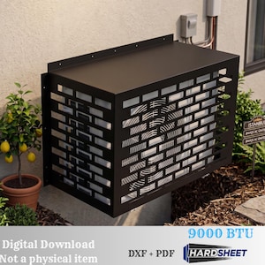 Decorative AC Cover DXF Files, Outdoor Metal Enclosure, 9000 BTU (Digital Download)