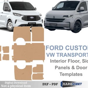 2025 Ford Transit Custom , Vw transporter LWB Full Interior Panel Templates CNC Router DXF Files for Plasma Cutting | Digital Download