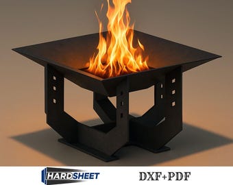 Fire Pit | Modern Metal Outdoor Heater | CNC DXF files for plasma cutting | Digital Download