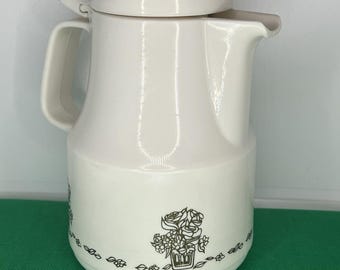 Jarra térmica vintage modelo Love Bird Eagle Flase White Green Floral