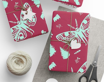 Mothman Wrapping Paper | Pop Art Cryptid Gift Wrap