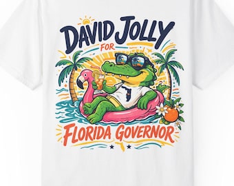 David Jolly for Florida Governor Shirt, Funny Florida Gator Tee, Retro Beach Political Shirt, Florida Campaign Humor T-Shirt