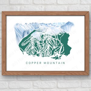 Copper Mountain Ski Trail Map Art | Colorado Alpine Adventure Print