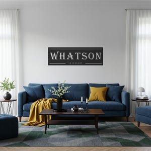 Custom Last Name Metal Sign – Personalized Family Name, Established Date