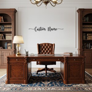 Custom Name Metal Wall Sign – Elegant Script Monogram Decor
