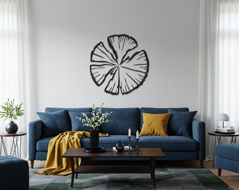 木の年輪メタルウォールアート – 素朴なキャビンデコレーション、エコホーム