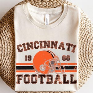 Distressed Cincinnati Football Shirt Bengals Football Crewneck Retro Bengals Shirt Gift for Bengals Football Fan Cincinnati Bengals Game Day