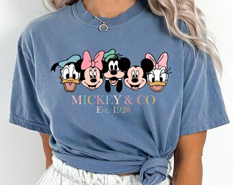 Retro Disney Mickey and Co Shirt, Comfort Colors Christmas Shirt, Disney Mickey Shirt, Disney Friends Shirt, Disney Trip Shirt, 182280