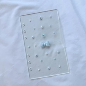 カスタムA6アクリルキャッシュバジェットバインダー - 予算管理と貯蓄のためのパーソナライズされたマネーオーガナイザー（ブルーリボン）