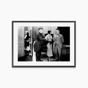 Laurel and Hardy, Photography Prints, Oliver Hardy, Stan Laurel, Retro Poster, Black and White Wall Art, Museum Quality Photography Poster