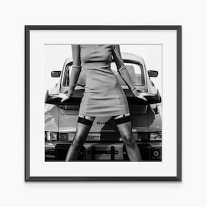 Affiche Porsche, tirages de photographies, art mural Porsche, affiche Porsche 911, art mural noir et blanc, affiche de photographie de qualité musée