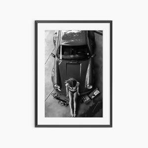 Porsche 911, tirages photographiques, art mural Porsche, affiche Porsche, art mural noir et blanc, affiche de photographie de qualité musée
