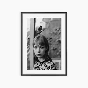 Jane Birkin Print, Photography Prints, Jane Birkin, Retro Poster, Black and White Wall Art, Vintage Prints, Museum Grade Photography Poster