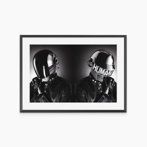 Daft Punk Helmet, Photography Prints, Music Wall Art, Daft Punk Poster, Black and White Wall Art, Museum Quality Photography Poster