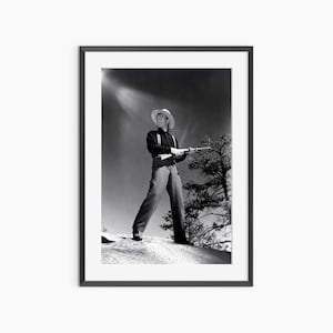 John Wayne Poster, Photography Prints, John Wayne Print, Retro Poster, John Wayne, Black and White Wall Art, Museum Grade Photography Poster