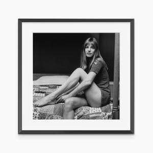 Jane Birkin Print, Photography Prints, Jane Birkin, Retro Poster, Black and White Wall Art, Vintage Prints, Museum Grade Photography Poster