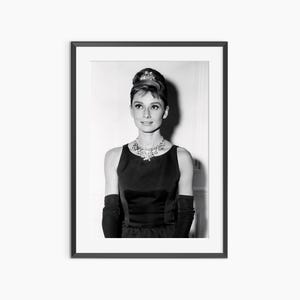 Audrey Hepburn Print, Photography Prints, Audrey Hepburn, Vintage Poster, Black and White Wall Art, Museum Quality Photography Poster
