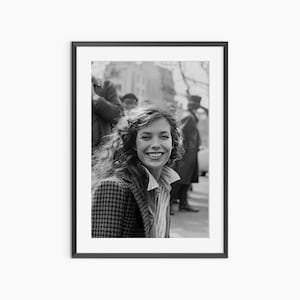 Jane Birkin, Photography Prints, Jane Birkin Poster, Vintage Prints, Black and White Wall Art, Retro Poster, Museum Grade Photography Poster