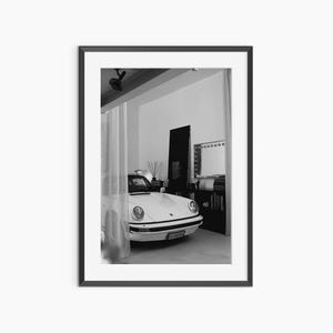 Art mural Porsche, tirages photographiques, affiche Porsche, affiche Porsche 911, art mural noir et blanc, affiche photographie de qualité musée