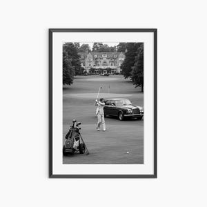 Póster de golf, láminas fotográficas, arte mural de golf, láminas artísticas, láminas de golf, láminas retro, arte mural en blanco y negro, arte mural de calidad museística