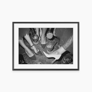 High Heels, Photography Prints, Cocktail Poster, Fashion Print, Stiletto Heels, Black and White Wall Art, Museum Quality Photography Poster