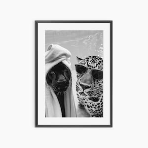 Cheetah Print, Photography Prints, Leopard Print, Bathroom Wall Art, Funny Poster, Black and White Wall Art, Museum Grade Photography Poster