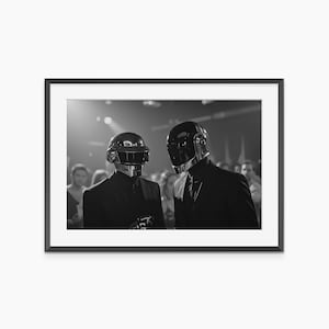 Daft Punk Helmet, Photography Prints, Music Wall Art, Daft Punk Poster, Black and White Wall Art, Museum Quality Photography Poster
