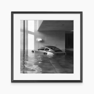 Art mural Porsche, tirages photographiques, affiche Porsche, art mural noir et blanc, Porsche 911, impression d&#39;art, affiche de photographie de qualité musée