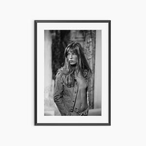 Jane Birkin, Photography Prints, Jane Birkin Poster, Vintage Prints, Black and White Wall Art, Retro Poster, Museum Grade Photography Poster