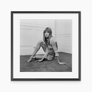 Jane Birkin Poster, Photography Prints, Jane Birkin, Retro Poster, Black and White Wall Art, Retro Print, Museum Quality Photography Poster