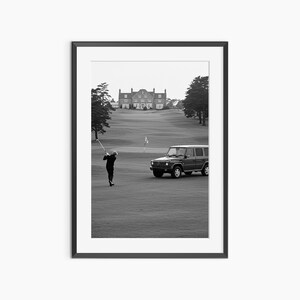 Póster de golf, láminas fotográficas, arte mural de golf, láminas artísticas, láminas de golf, láminas retro, arte mural en blanco y negro, arte mural de calidad museística
