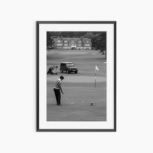 Láminas de golf, Impresiones fotográficas, Póster de golf, Impresiones artísticas, Arte mural de golf, Láminas retro, Arte mural en blanco y negro, Arte mural de calidad museística