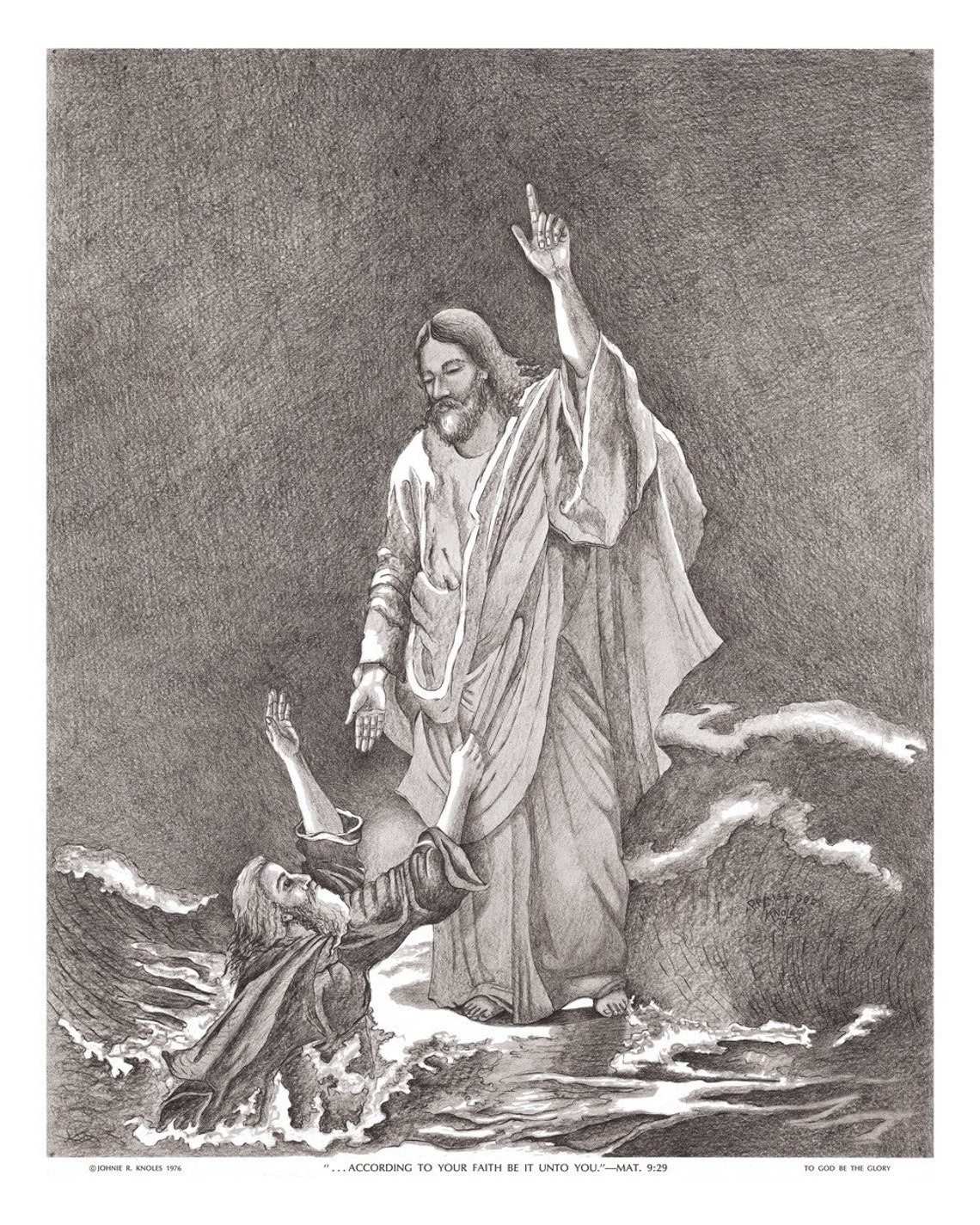 Jesus Walking on Water | Etsy