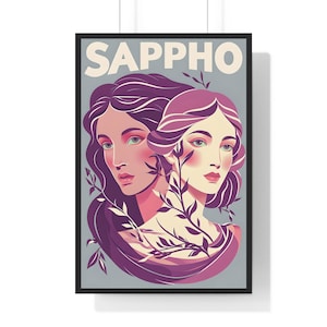 Sapphic Greek Art Print: Goddess Mythology Wall Decor (Digital Download PNG Bundle)