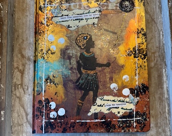 Learn, Live, and Hope-Mixed Media Art Journal 7x9”-Lined Pages