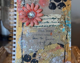 Blooming 1919-Mixed Media Art Journal 7x10.12”-Lined Pages