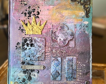 King of Oddities-Mixed Media Art Journal 7x9”-Lined Pages