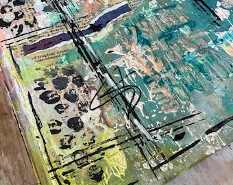 Be Brave with Your Life-Mixed Media Art Journal 7x9”-Lined Pages