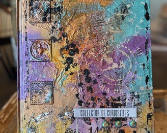 Collector of Curiosities-Mixed Media Art Journal 7x9”-Lined Pages