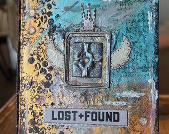 Lost & Found Royalty-Mixed Media Art Journal 7x9”-Lined Pages