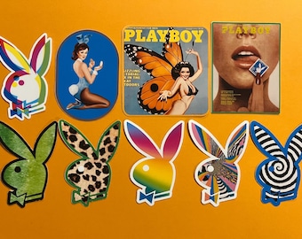 Vintage bunny sticker set