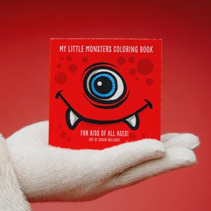 Pocket Coloring Book for Kids – 50 Cute Monster Designs – Travel Activity for Toddlers, Restaurants, Church Quiet Time Gift