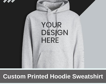 Custom Text Hoodie, Your Business Logo Hoodie, Front and Back Print Hoodie, Your Design Here, Team Logo Shirt, Company Personalized Gifts