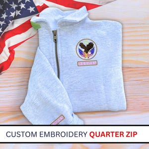 American Flag 1/4 Zip Mens - Etsy