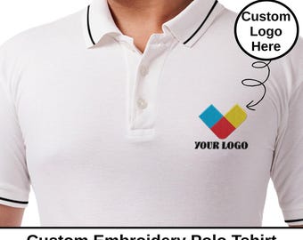 Custom Port Authority Embroidered Polo, Work Shirt Company Logo Polo Shirt, Personalized Embroidered Polo Shirts, Gift For Golf Dad