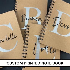 Personalized Spiral Notebook Custom Notebooks Women Monogrammed Notebook Custom Spiral Notebook Personal Monogrammed Gift Gratitude Journal