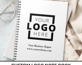 Custom Notebook with Logo, Custom Notebook Cover, Lined or Unlined Spiral Soft Cover Spiral Book