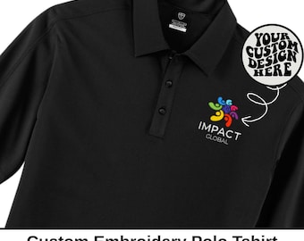 Premium Polo Shirt | Port Authority, Embroidered Polo Shirt, Custom polo shirt, Custom Polo, your text embroidered, Polo shirts for work