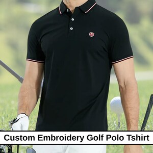 Personalized Golf Polo, Custom Polo for Men, Golf Shirt, Golf Gifts for Men, Men&#39;s Golf Polo, Gift for Dad, Gift for Husband